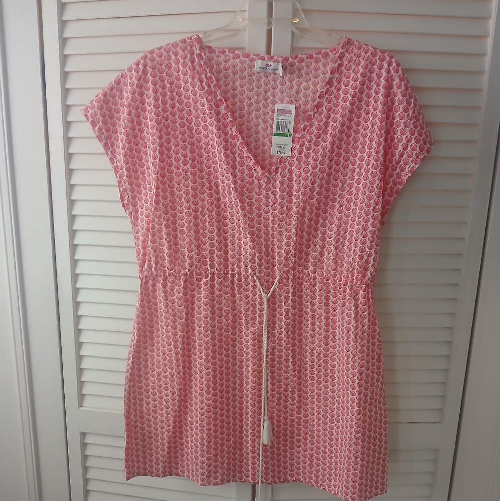 Vineyard Vines Pink Shell Pattern Top